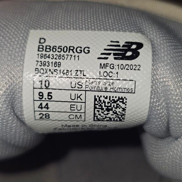 New Balance 650 Men's Grey and Blue Trainers - Picture 7 of 7